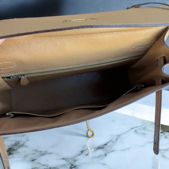 1988’ Vintage Hermes Kelly 32 Epsom Sellier Birkin Bag - Picture 6 of 12